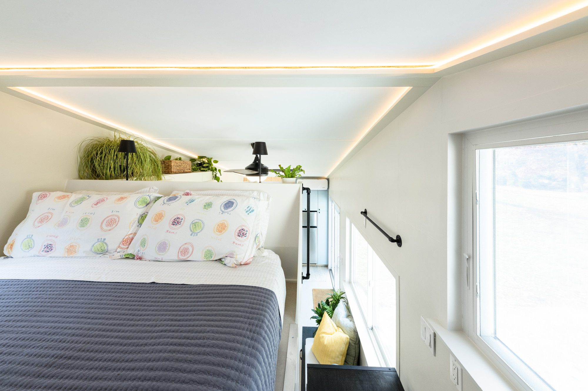 Black loft staircase detail